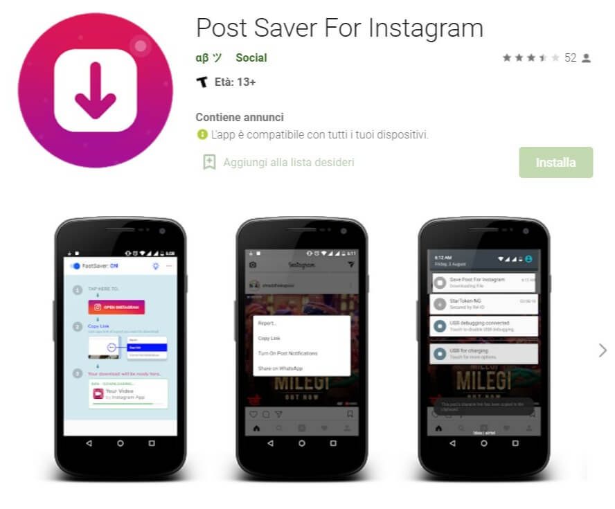 post saver vedere storie instagram anonimo android