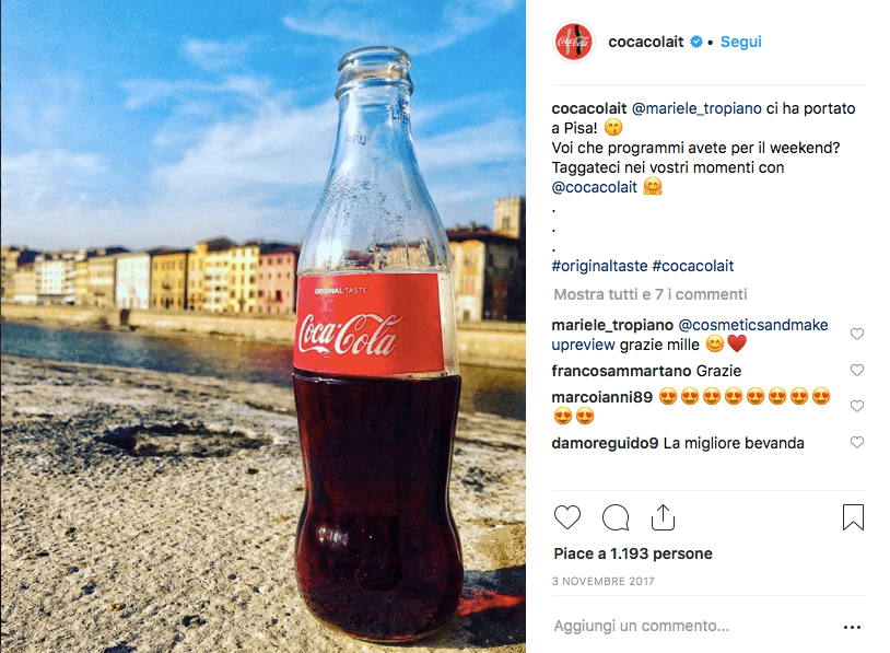 Come Aumentare i follower su instagram - Coca Cola Italia